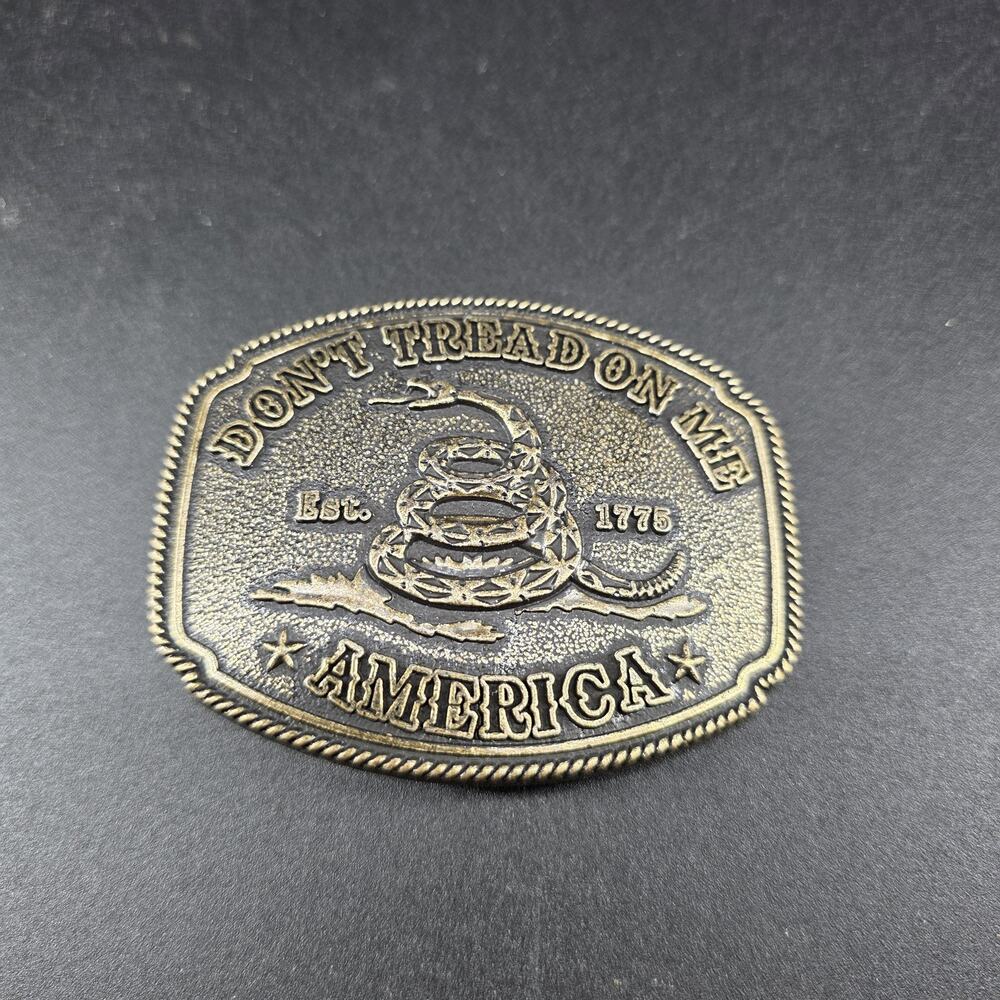 Snake Belt Buckle - Don't Tread On Me Design